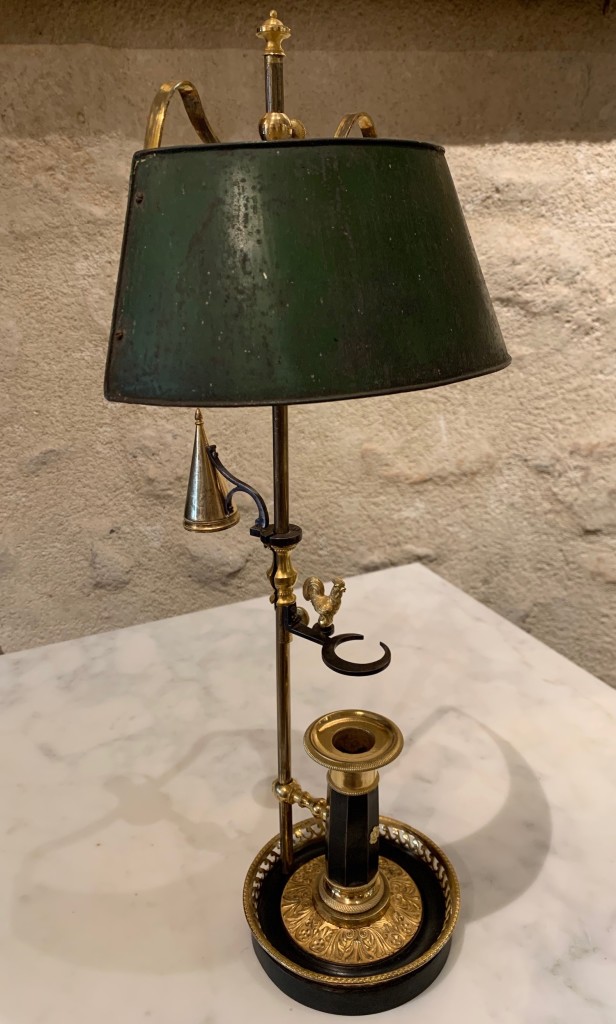 Lampe bouillotte Louis XVI au coq
