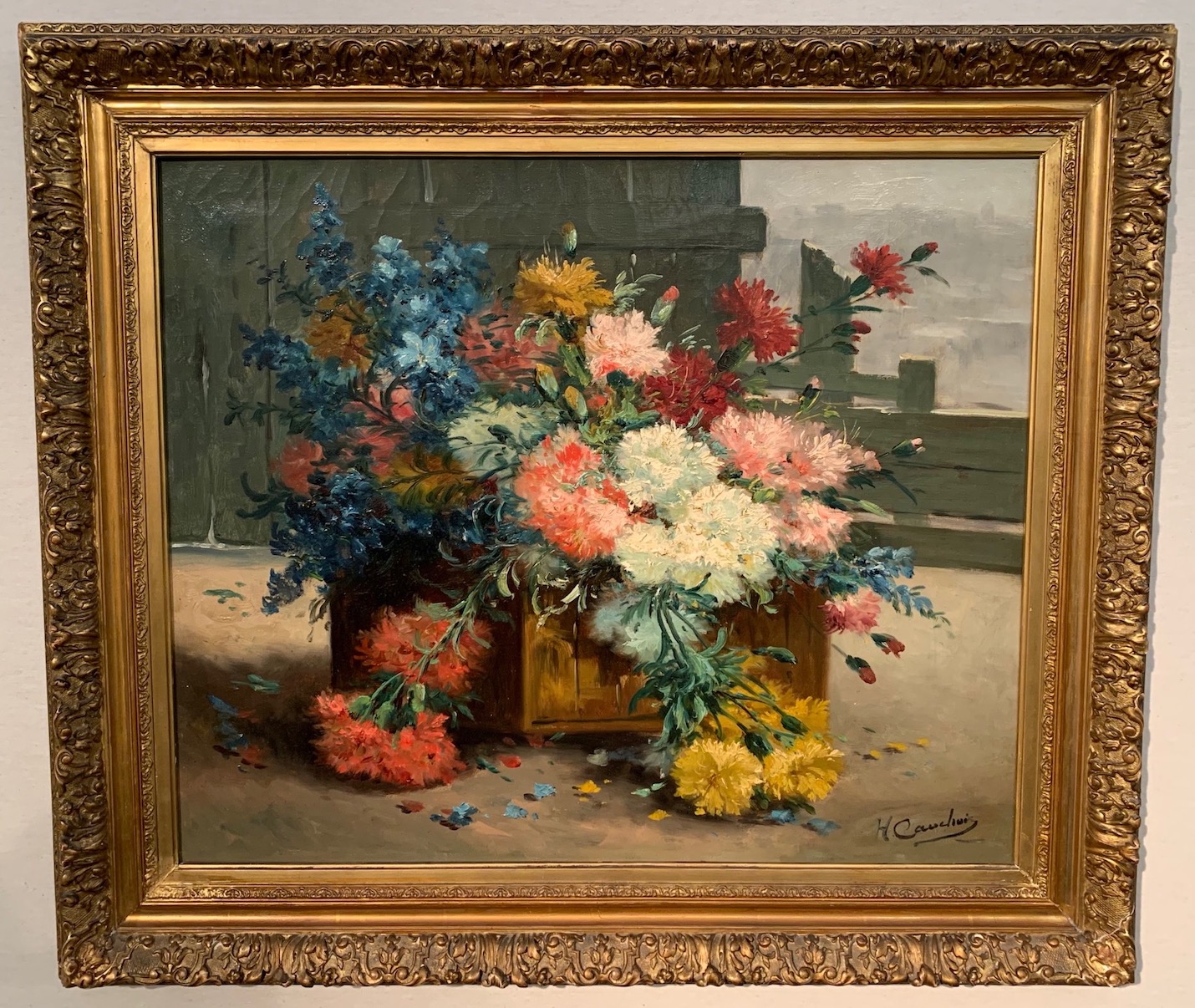 Panier de fleurs, Eugène Henri Cauchois